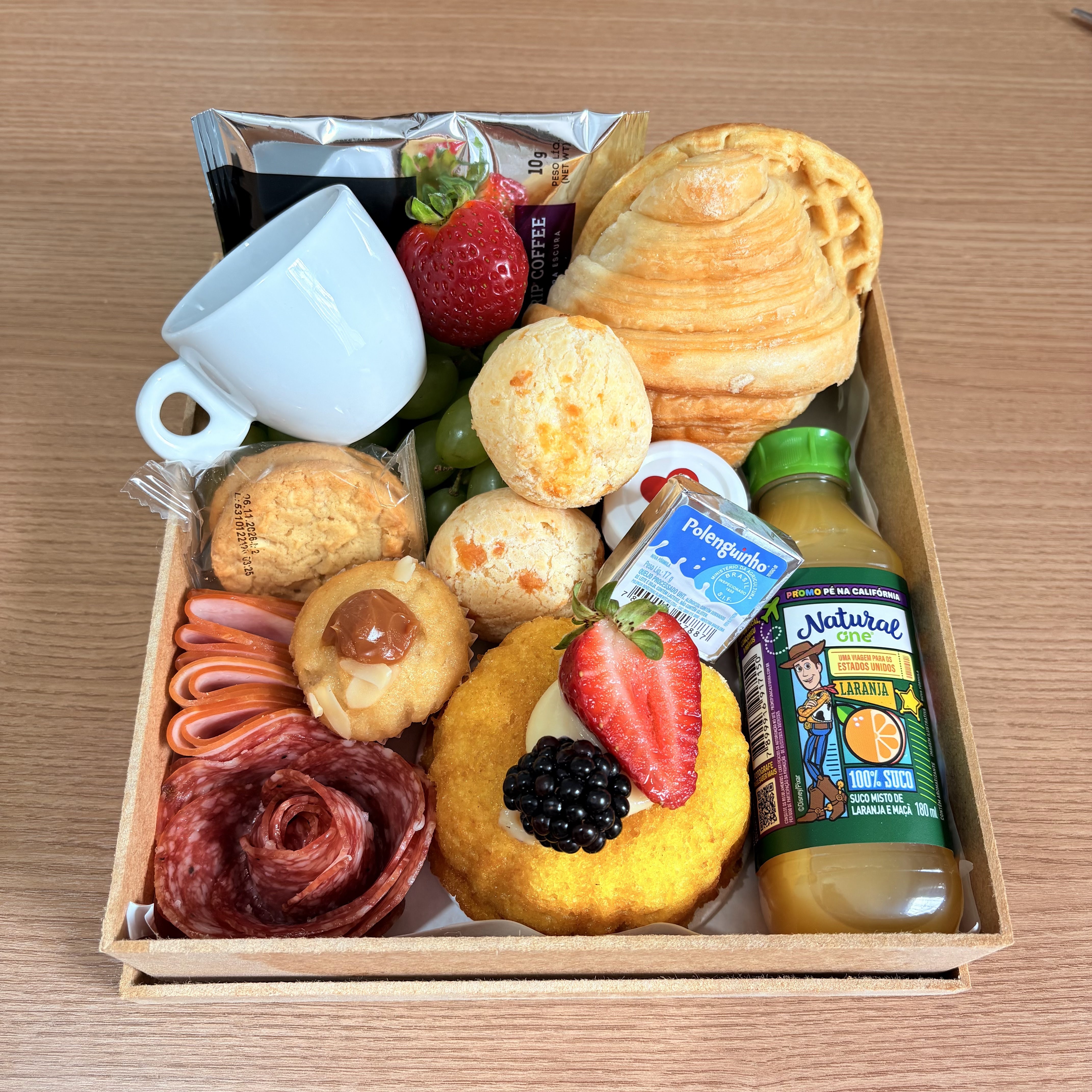 Cesta com drip coffee